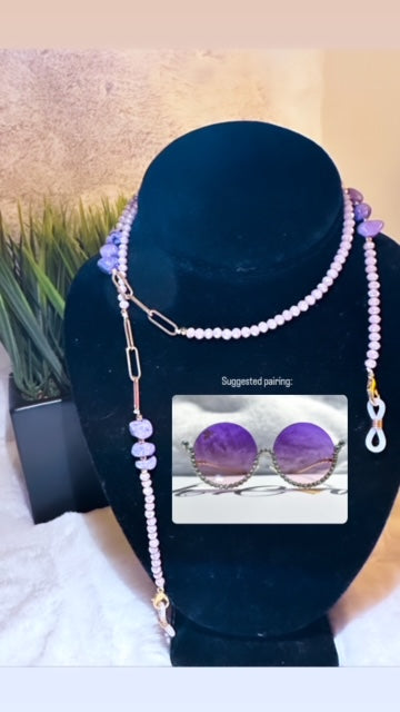 Rich Goddess Eyewear- Jewels-Purple Stone
