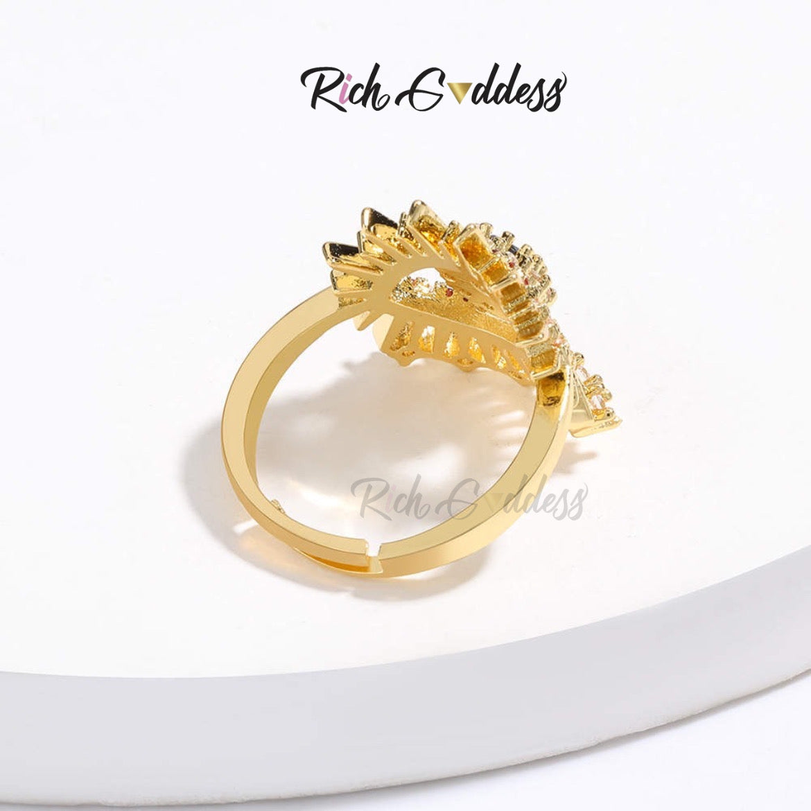 Rich Goddess- The Bold Eye Adjustable Ring